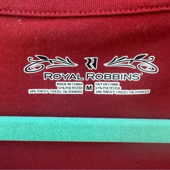 Royal Robbin’s Essential Tencel Cowl Neck Long Sleeve Tee Shirt Brick Re… - Picture 2 of 9